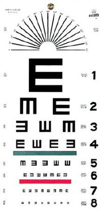 Picture of Eye Chart 20 Foot Measurement Acuity Test1241