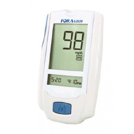 Picture of Blood Glucose Meter FORA® G 20 7 Second Results Stores Up To 450 Results No Coding RequiredGD20FM01