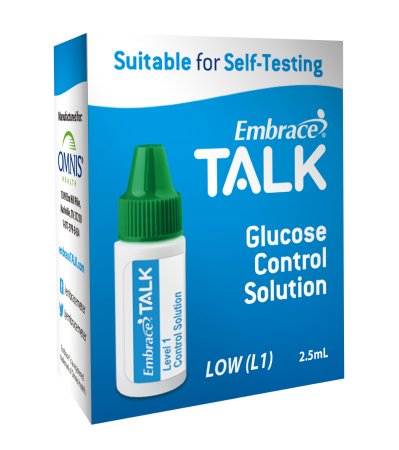 Picture of Blood Glucose Control Solution Embrace® Talk Blood Glucose Testing 2.5 mL Level 1APX03AB0318