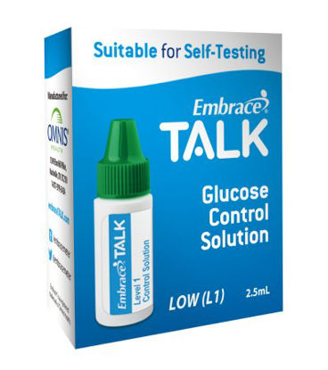 Picture of Blood Glucose Control Solution Embrace® Talk Blood Glucose Testing 2.5 mL Level 1APX03AB0318