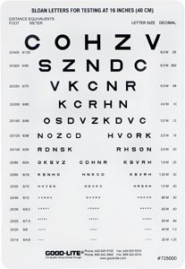 Picture of Eye Chart Good-Lite® 40 cm Measurement Acuity Test725000