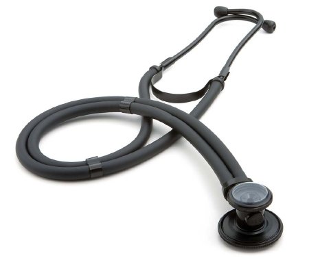 Picture of Sprague Stethoscope Adscope® Black 2-Tube 22 Inch Tube Double-Sided Chestpiece646ST