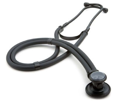 Picture of Sprague Stethoscope Adscope® Black 2-Tube 22 Inch Tube Double-Sided Chestpiece646ST