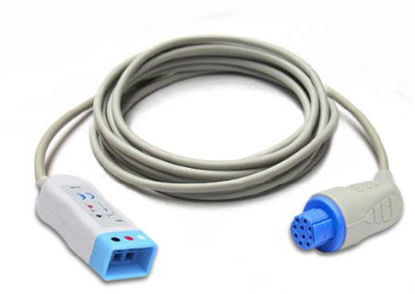 Picture of 10 Pin to 3 Lead Dual ECG Trunk Cable Datex-Ohmeda® 3 Lead Cable, 10 Feet, Blue Connector545302-HEL