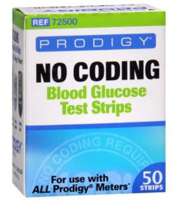 Picture of Blood Glucose Test Strips Prodigy® 50 Strips per Box No Coding Required For All Prodigy® Meters08484072500