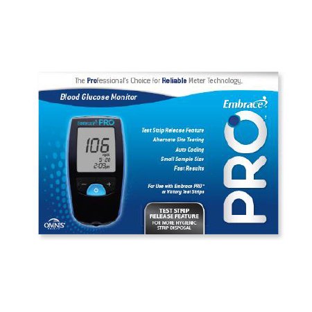 Picture of Blood Glucose Meter Embrace® 5 Second Results Stores Up To 500 Results with Date and Time Auto CodingALL01AM0200
