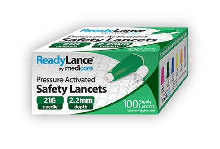 Picture of Lancet ReadyLance™ Fixed Depth Lancet Needle 2.2 mm Depth 21 Gauge Push Button Activation806