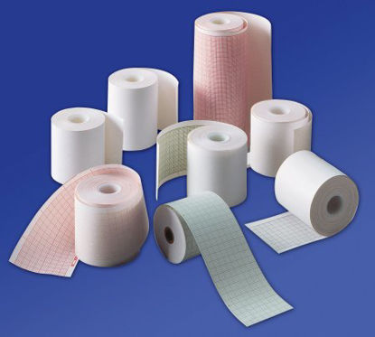 Picture of Diagnostic Recording Paper Medi-Trace® Thermal Paper 214 mm X 275 Foot Z-Fold Red Grid31002176