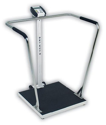 Picture of Bariatric Floor Scale Detecto® Digital LCD Display 800 lbs. Capacity Chrome AC Adapter / Battery Operated6856