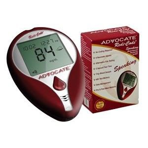 Picture of Blood Glucose Meter Advocate® Redi-Code 5 Second Results Stores Up To 400 Results , 7 , 14 and 30 Day Averaging No Coding RequiredBMB001-S