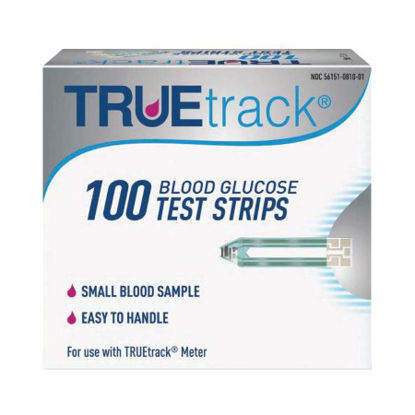 Picture of Blood Glucose Test Strips TRUEtrack® 100 Strips per Box TRUEtrack® Self Monitoring Blood Glucose MeterA3H01-80