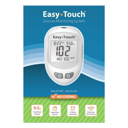 Picture of Blood Glucose Meter Easy Touch® 5 Second Results Stores Up To 300 Result History , 7 , 14 and 30 Day Averaging No Coding Required807001