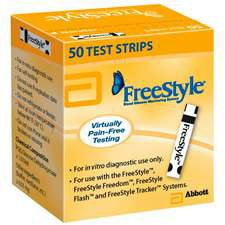Picture of Blood Glucose Test Strips FreeStyle Lite® 50 Strips per Box Tiny sample size only 0.3 µL For Freestyle Lite ® Monitor System12450