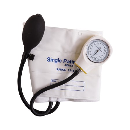 Picture of Aneroid Sphygmomanometer with Cuff Mabis® 2-Tube Pocket Size Hand Held Adult Large Cuff06-148-196
