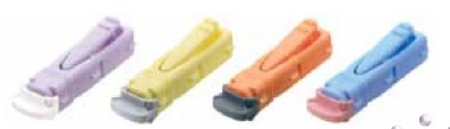 Picture of Lancet Comfort Zone Technology® Low Flow Lancet Needle 1.8 mm Depth 28 Gauge Push Button ActivationSLLF200