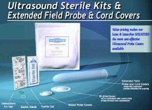 Picture of Ultrasound Probe Cover Kit Sheathes™ 3-1/2 X 12 Inch Sterile For use with Ultrasound Probe5-30340KIT
