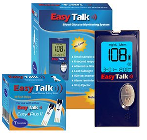 Picture of Blood Glucose Meter Easy Talk 6 Second Results Stores Up To 500 Results with Date and Time No Coding Required91237-0001-47