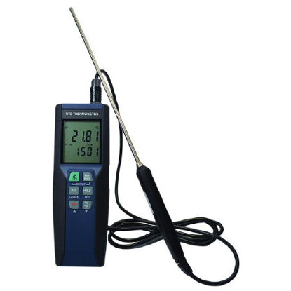 Picture of Datalogging Digital Thermometer Thermco® Supra Precision Fahrenheit / Celsius -148° to +752°F (-100° to +400°C) Platinum RTD Sensor Handheld Battery OperatedCT376DIG