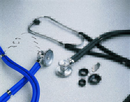 Picture of Sprague Stethoscope McKesson Red 2-Tube 22 Inch Tube Double-Sided Chestpiece01-641RGM