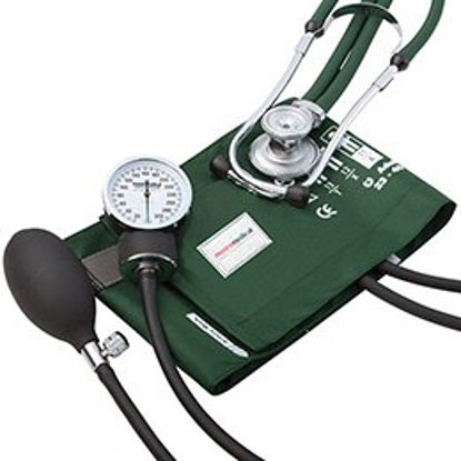Picture of Aneroid Sphygmomanometer Combo Kit Combo Kit Size 11 Nylon Cuff 22 Inch Stethoscope Tube Sprague Rappaport Stethoscope768-641-11ADGMM