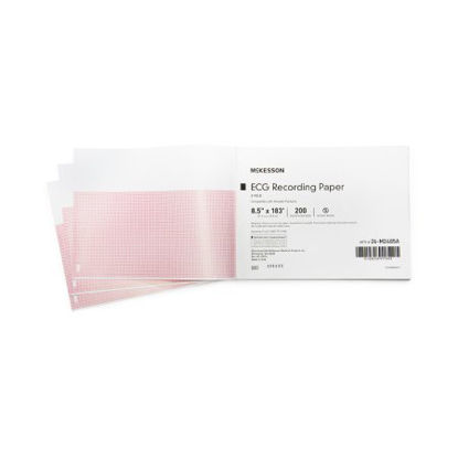 Picture of Diagnostic Recording Paper McKesson Thermal Paper 8-1/2 Inch X 183 Foot Z-Fold Red Grid26-M2485A