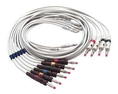 Picture of Leadwire Set 10 Lead, 4 Limb Lead, 6 Precordial, Banana Clip, Replacable For use with CP 100 / CP 200 400293 Patient Cable401129