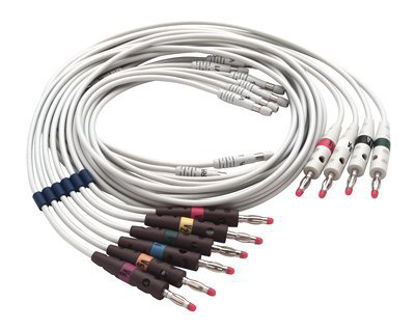 Picture of Leadwire Set 10 Lead, 4 Limb Lead, 6 Precordial, Banana Clip, Replacable For use with CP 100 / CP 200 400293 Patient Cable401129