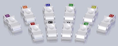 Picture of Leadwire Adapter White, Universal EKG Clip, Lever Design ECG Monitoring UnitAA00SU10
