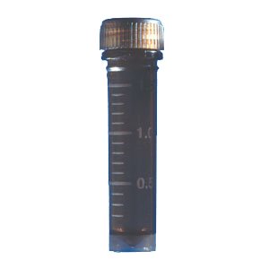 Picture of Saf-T-Seal Microcentrifuge Tube Conical Bottom, Skirted Plain 2 mL Amber Screw Cap Plastic Tube1420-9707