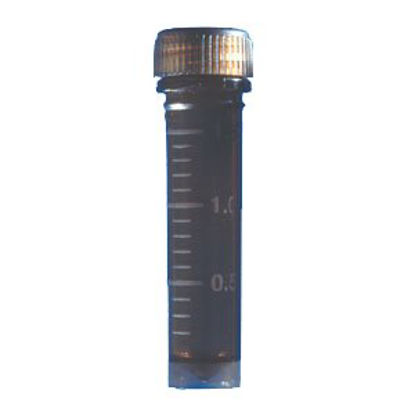 Picture of Saf-T-Seal Microcentrifuge Tube Conical Bottom, Skirted Plain 2 mL Amber Screw Cap Plastic Tube1420-9707
