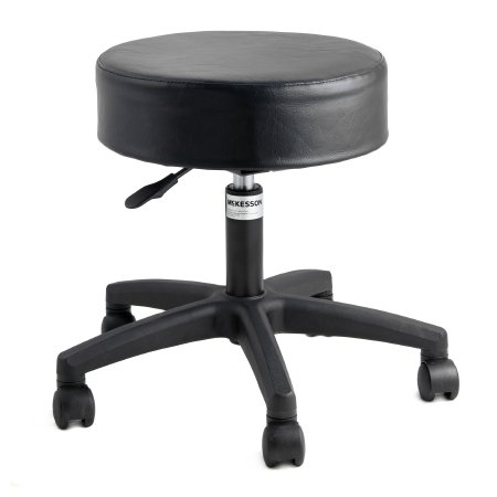 Picture of Exam Stool McKesson Backless Pneumatic Height Adjustment 5 Casters Black81-22100-WR041