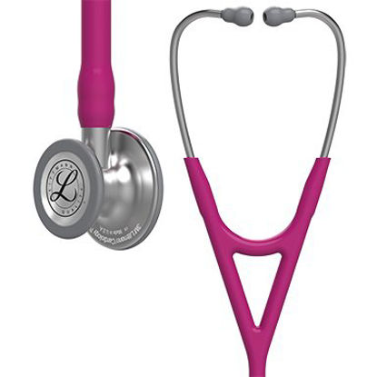 Picture of Cardiology Stethoscope 3M™ Littmann® Cardiology IV™ Raspberry 1-Tube 22 Inch Tube Double-Sided Chestpiece6158