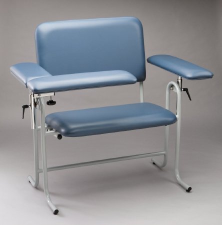 Picture of Blood Drawing Chair McKesson 1 Straight Arm / 1 Flip Up Arm Blue63-20USUFX-1