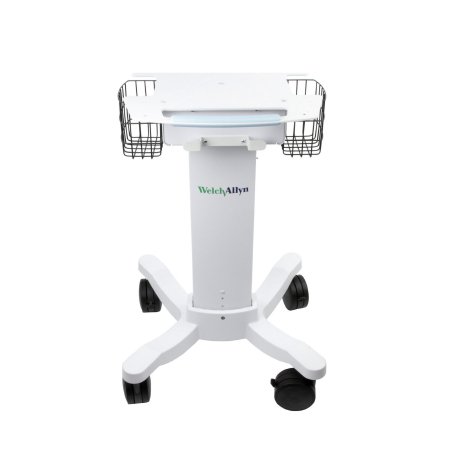 Picture of Electrocardiograph Roll Stand Welch Allyn 28 W x 15 H x 38 D Inches White Lower Shelf Not Included105341