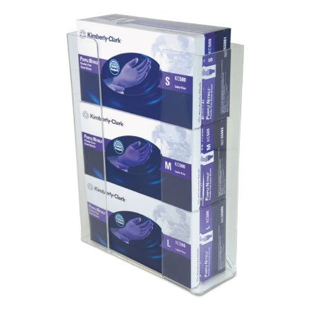 Picture of Glove Box Holder Horizontal Mounted 3-Box Capacity Clear 3-1/2 X 11 X 14-1/2 Inch AcrylicCCG3061282