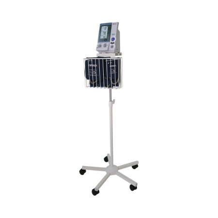 Picture of Blood Pressure Monitor Cart IntelliSense™ Stainless Steel 22 Inch Silver 5-7/8 X 12 X 21-1/2 Inch Basket, 11 X 12 Inch PlatformHEM-907-STAND