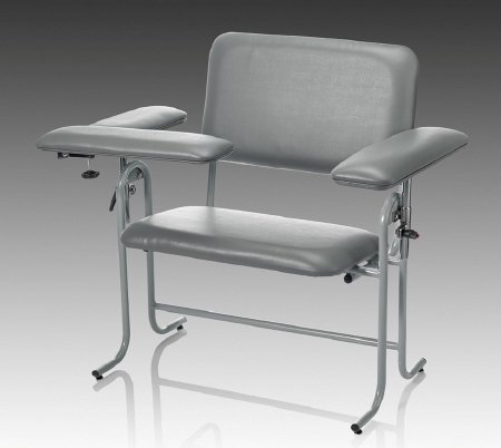 Picture of Blood Drawing Chair McKesson 1 Straight Arm / 1 Flip Up Arm Gray63-20USUFX-2