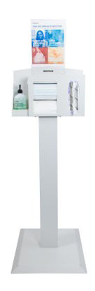 Picture of Hygiene Dispensing Station McKesson Floor Stand Quartz Beige 18 W X 59.10 H X 18 D Inch Aluminum / Cold Rolled Steel / PETG Plastic134-101