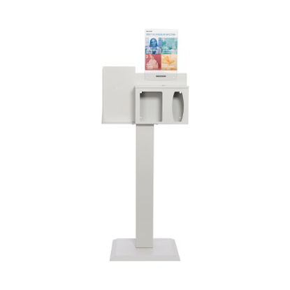Picture of Hygiene Dispensing Station McKesson Floor Stand Quartz Beige 22.3 W X 60.5 H X 17 D Inch Aluminum / Cold Rolled Steel / PETG Plastic134-105