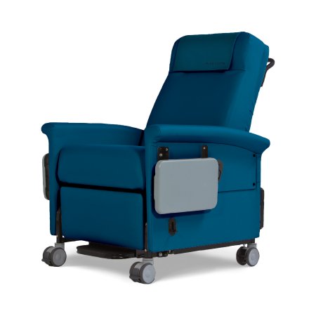 Picture of Medical Transport Manual Recliner McKesson Colonial Blue VinylMCK650T45-TS7