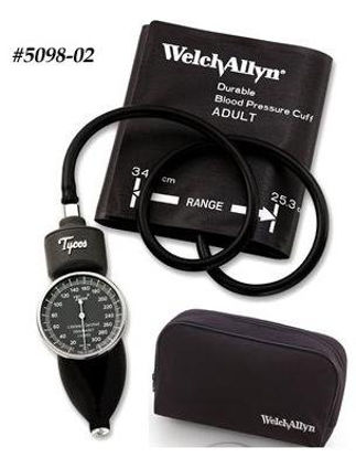 Picture of Aneroid Sphygmomanometer with Cuff Tycos® 2-Tube Pocket Size Hand Held Adult Size 12 Cuff5090-41CB