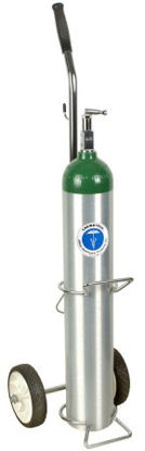 Picture of D or E Oxygen Cylinder Cart Chrome Plated Steel Silver65070