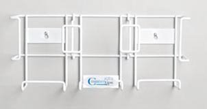 Picture of Glove Box Holder Countertips™ Horizontal or Vertical Mounted 3-Box Capacity White 7-1/2 X 17 Inch Coated Wire4063