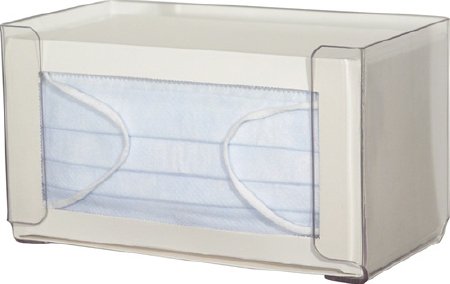 Picture of PPE Dispenser BOWMAN® Wall Mount 1-Box Capacity Clear 4.27 X 4.32 X 7.70 Inch PETG PlasticFP-038