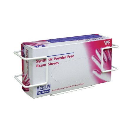 Picture of Glove Box Holder Omni™ Horizontal or Vertical Mounted 1-Box Capacity White 3 X 4 X 10-3/4 Inch Coated Wire305325