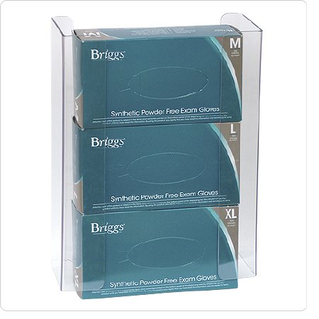 Picture of Glove Box Holder Horizontal Mounted 3-Box Capacity Clear 4-1/8 X 11-1/4 X 15-1/2 Inch Plastic305362
