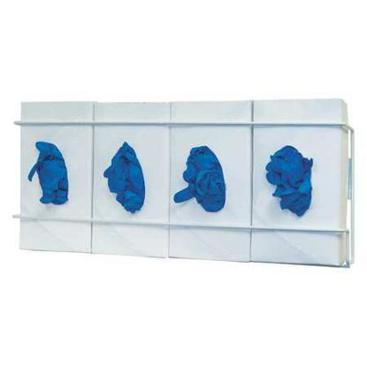 Picture of Glove Box Holder Bowman® Horizontal or Vertical Mounted 4-Box Capacity White 3-3/4 X 8-3/16 X 21-11/16 Inch Coated WireGL044-0613
