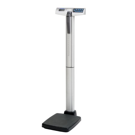 Picture of Floor Scale with Height Rod Health O Meter® LCD Digital Display 220 kg Weight Capacity Gray AC Power500KG