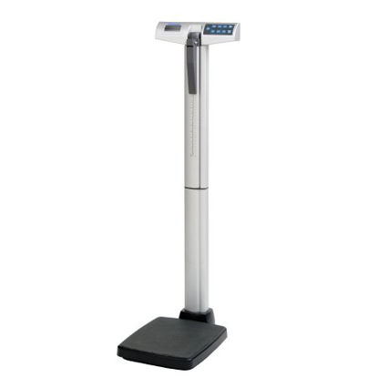 Picture of Floor Scale with Height Rod Health O Meter® LCD Digital Display 220 kg Weight Capacity Gray AC Power500KG