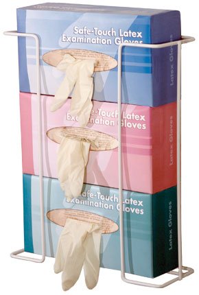 Picture of Glove Box Holder Horizontal Mounted 3-Box Capacity White 4 X 11 X 14 Inch Coated WireBHTH004050